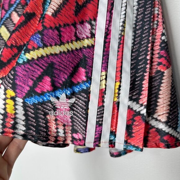 Adidas x Farm Rio Skirt Skater Leopard Swing Boho Aztec Medium - Picture 3 of 11